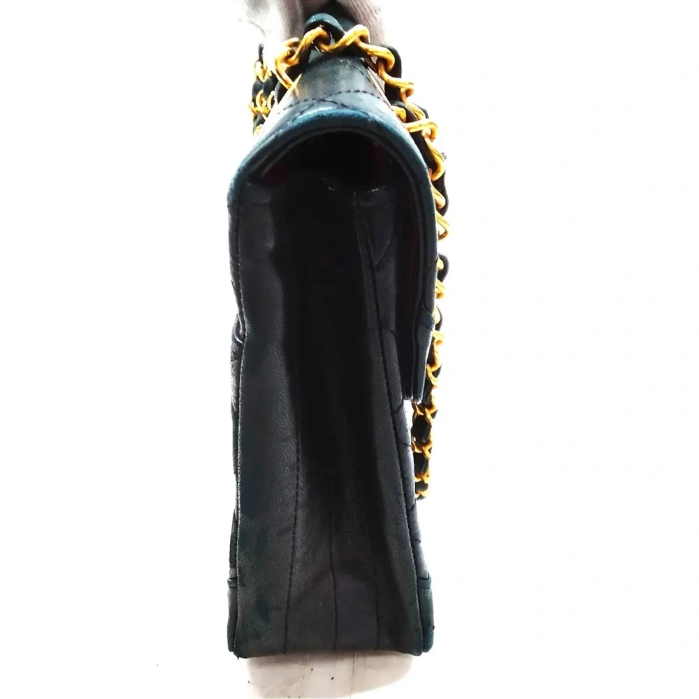 CHANEL CC Single Flap Quilted Lambskin Leather  Bag - Picture 10 of 15